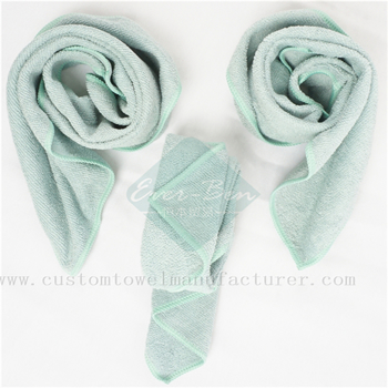 China best microfiber bath towels suppliers Custom Bulk Green Microfibre Drying Towels Producer